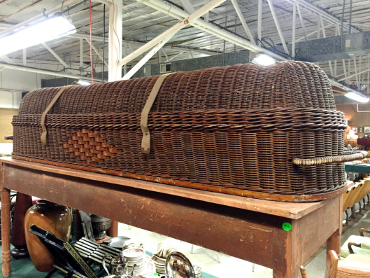 A wicker casket from The Furniture Record.