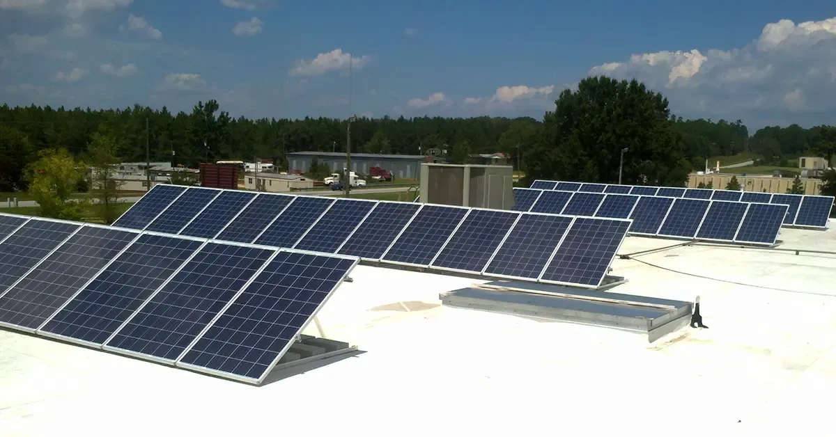 Solar panels on roof of USWP