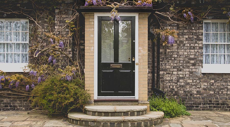 Ironmongery on front door