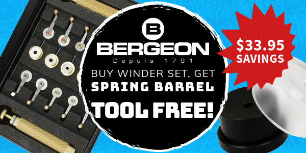 Bergeon Mainspring Winder Set Spring Barrel Tool BOGO Special Offer