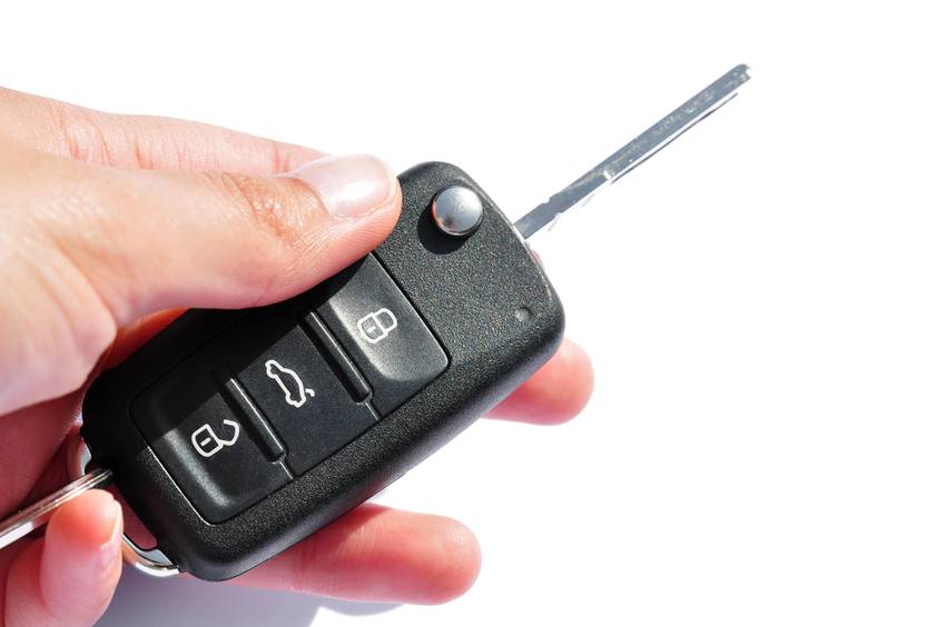 operation of your car key on white background