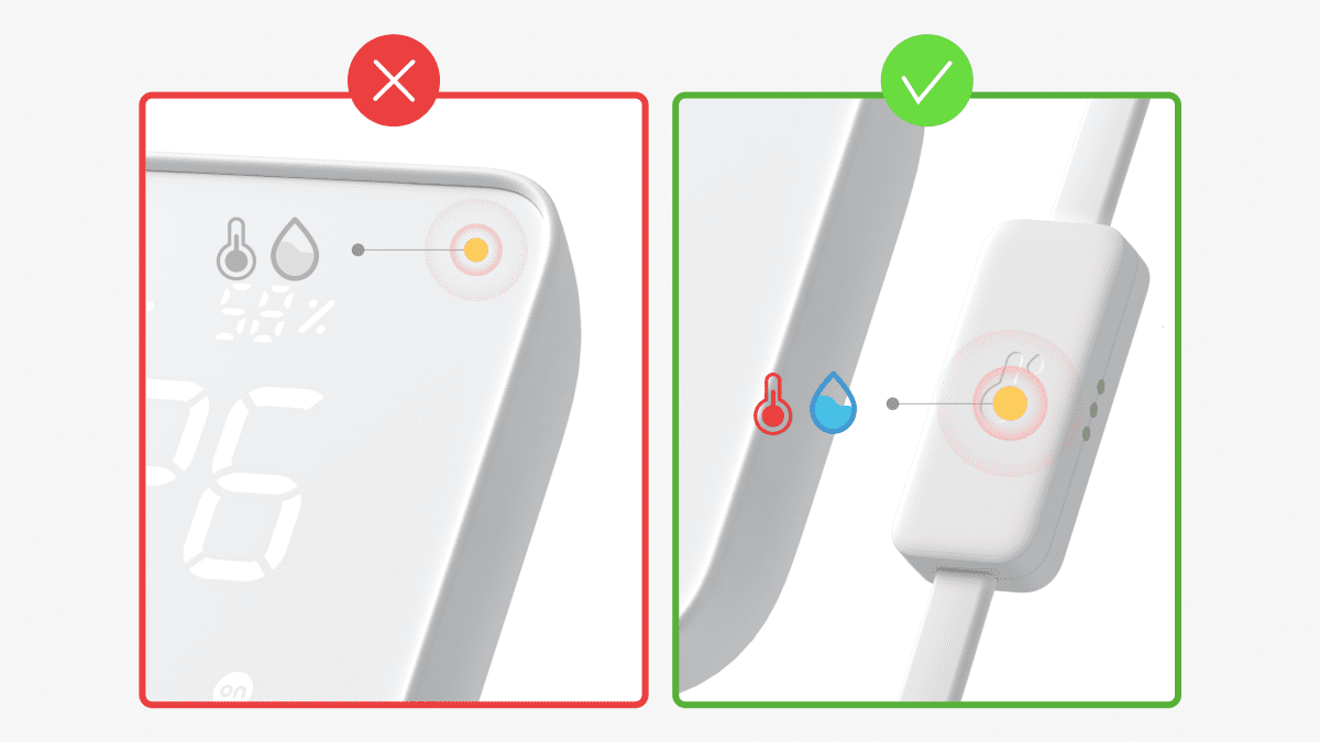 Wait… What? The temperature and humidity sensor on SwitchBot Hub 2 is placed on the outside!?