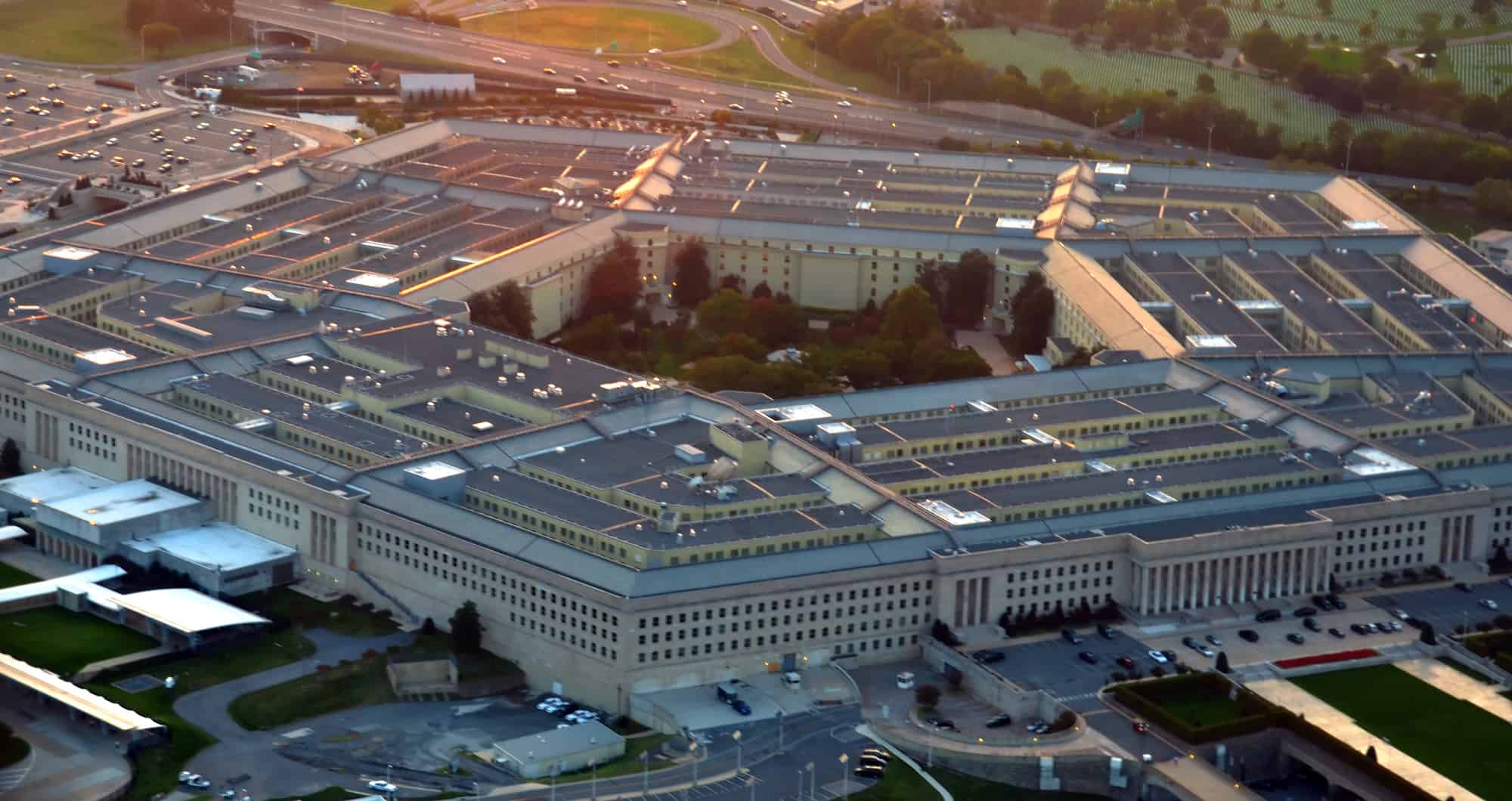 View of the Pentagon building.