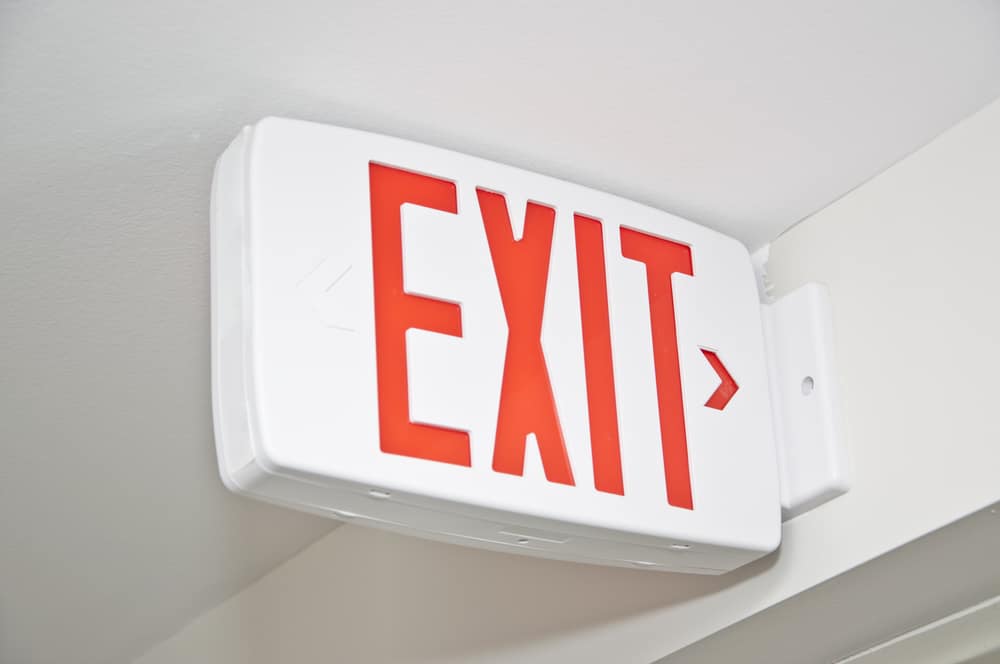 crash bar for emergency exit sign